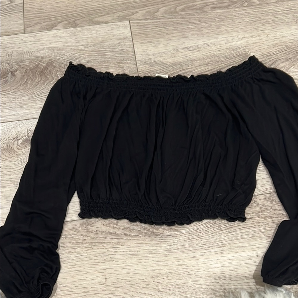 Elegant Black Off-Shoulder Top